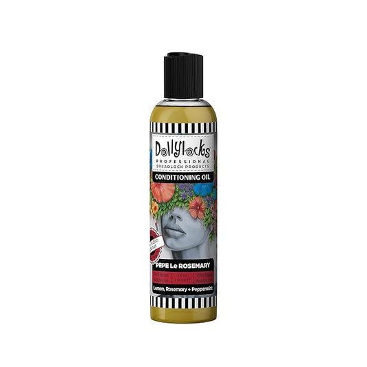 Dollylocks Conditioning Oil - Plant-Based & Residue-Free Moisturizing Scalp & Dreadlock Oil, pH Balanced, Vegan (Pepe Le Rosemary Scent, 4oz)