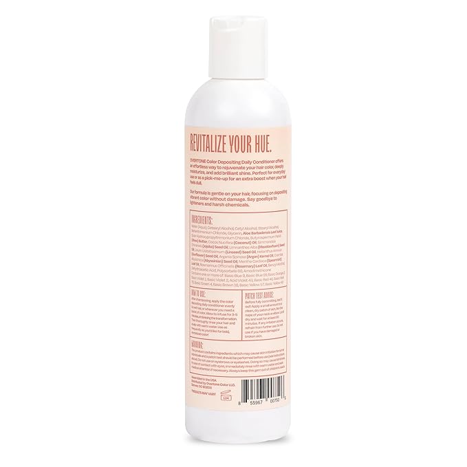 Overtone Daily Color Depositing Conditioner: 8oz Temporary Coloring Conditioner w/Shea Butter & Coconut Oil, Refresh Color & Prevent Fading, Vegan & Cruelty-Free, Rose Gold is Desert Rose
