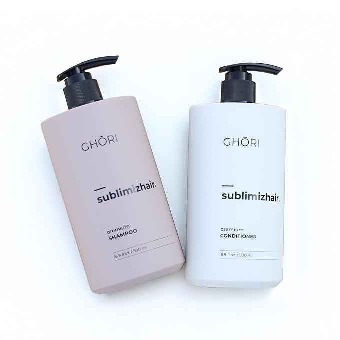 Sublimizhair Herbal Premium Shampoo & Conditioner for Silky Smooth Hair | Detangles, Strengthens Damaged Strands | Deep Hydration & Frizz Control, Nourishing | Sulphate-Free, 500ml/16.9 fl oz