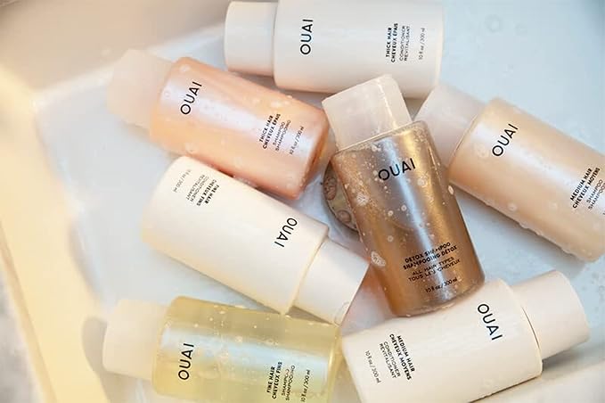 OUAI Hair Styling & Treatment Bundle - Includes Leave-In Conditioner & Detox Shampoo - Hair Care Products for Styling, Smoothing, Adding Hair Shine & Removing Product Build Up (2 Count, 4.7 Oz/10 Oz)