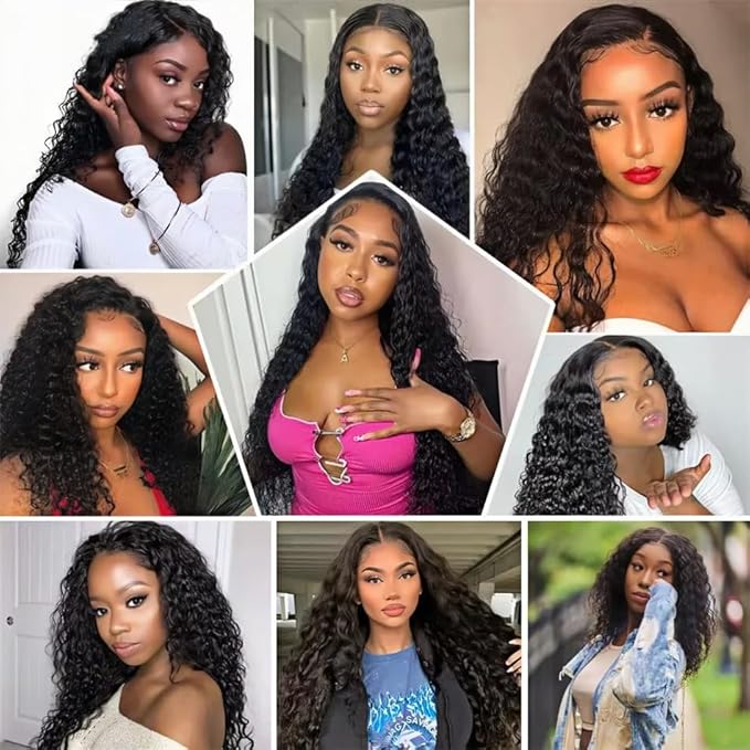 Deep Wave Single Bundle 12 Inch Natural Black Deep Wave Bundles Color 1B Human Hair Bundles Deep Wave Human Hair Bundles