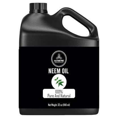 Naturevibe Botanicals Neem Oil 32 Ounces | 100% Pure and Natural | Great for Skin Care and Hair Care