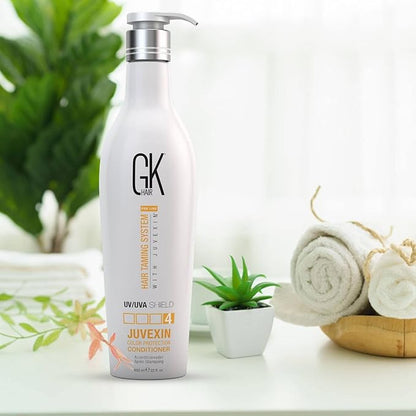 GK Hair Shield Conditioner 22 Fl Oz – UV Protection for Color Hair, Aloe Vera & Argan Infused, Sulfate and Paraben Free, Repairs Damage, Boosts Shine, Hydrating & Vegan