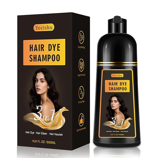 Blonde Hair Dye Shampoo, Instant Hair Color Shampoo, Blonde Brown Hair Dye, Brown Hair Shampoo, Colors in Minutes, Easy to Use, 16.90 Fl Oz