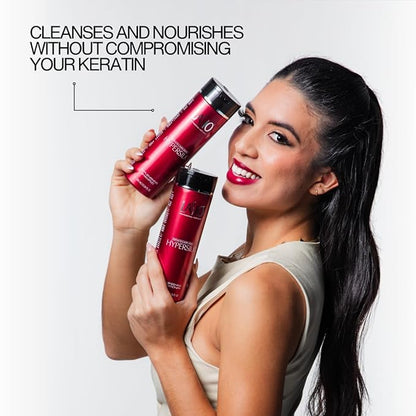 Lasio Replenishing Shampoo and Hair Conditioner Set with Amber Extract, Keratin & Jojoba Oil – Nourishing, Repairing, and Hydrating Formula for Soft, Shiny, Frizz-Free HAIR