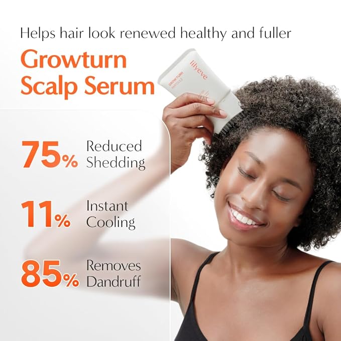 Growturn Hair Growth Serum with Built in Brush for Hair Growth & Thickening | Treatment for Thinning Hair, Hair Loss | Low Irritation, Fragrance-Free, Sulfate & Paraben-Free, 3.38 fl. oz. (Pack of 2)