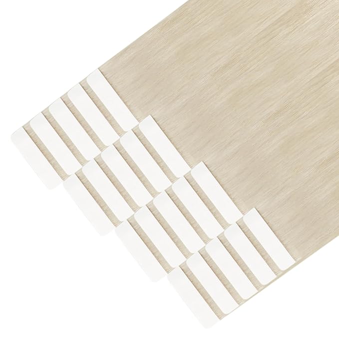 YoungSee Tape in Hair Extensions Real Human Hair Platinum Blonde Tape ins Human Hair Extensions Platinum Blonde Tape Extensions Human Hair Blonde 14 Inch 50g Tape in Extension Remy Human Hair 20pcs
