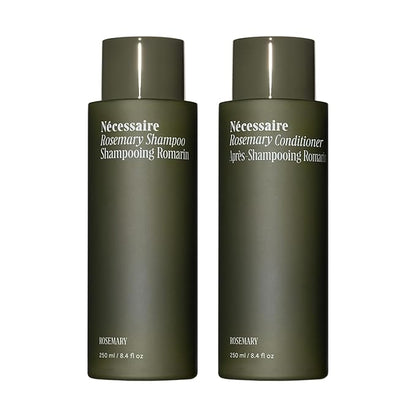 Nécessaire Rosemary Hair Duo | Multi-Protien Strengthening Shampoo + Conditioner For Thinning Hair. For Women + Men. Good For All Hair Types/Textures. Free Of Sulfates. Color-Safe. 250 ml / 8.4 oz