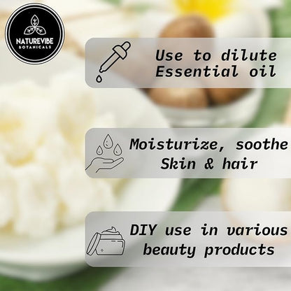 Naturevibe Botanicals Shea Nut Oil 32 Ounces | 100% Pure and Natural | Great for Skin Care and Hair Care