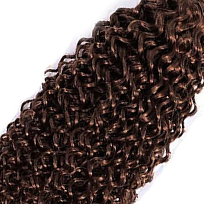 26 Inch Chocolate Brown Kinky Curly Bundles Color 4 Human Hair Bundles Niegmeag Unprocessed Brazilian Virgin Remy Hair Extensions 100g/Pc