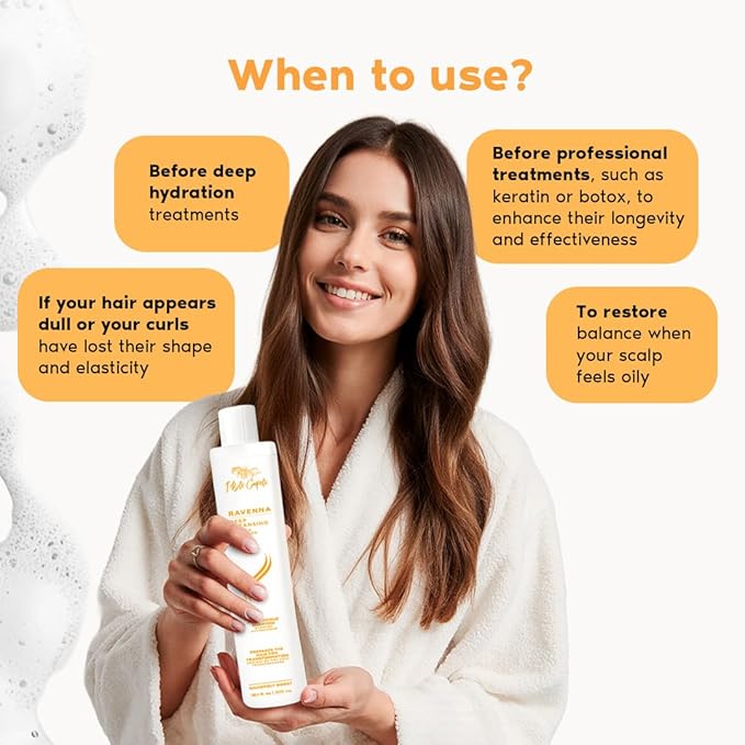 Ravenna Blond B-tox Hair Treatment Kit - 1kg/35.02 oz Hair B-tox + 300ml/10.1 fl.oz Anti-Residue Clarifying Shampoo for Longer Effect