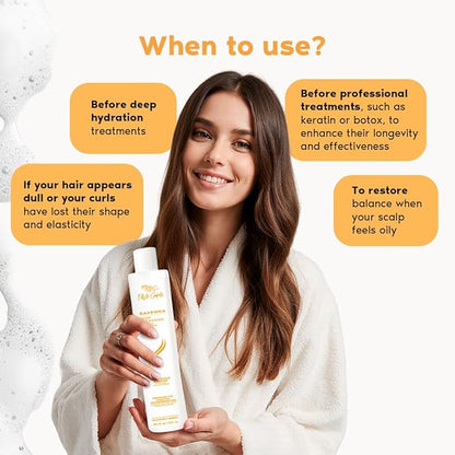 Ravenna Blond B-tox Hair Treatment Kit - 1kg/35.02 oz Hair B-tox + 300ml/10.1 fl.oz Anti-Residue Clarifying Shampoo for Longer Effect