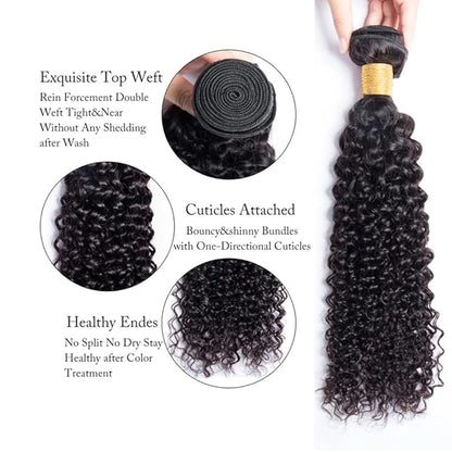 #1B Loose Deep Wave Bundles Color 1B Deep Wave Human Hair Bundles 8a Grade Double Weft Weave Extensions Brazilian Human Hair Wet and Wavy Soft Silky for Black Women 24 26 28 Inch
