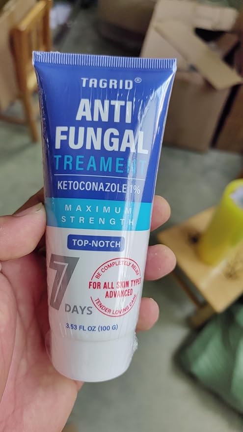 TAGRID Antifungal Cream, Psoriasis, Seborrheic Dermatitis, Ringworm Treatment for Humans, Tinea Versicolor Treatment, Clinically Proven Maximum Relief - 100g
