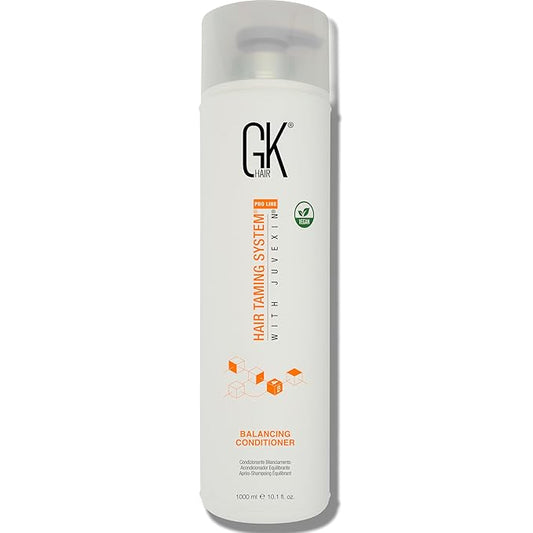 GK HAIR Global Keratin Balancing Conditioner (33.8 Fl Oz/1000ml) For Oily & Color Treated Hair Daily Use After Shampoo Conditioning Deep Cleanser & Impurities Remover Restores pH Levels
