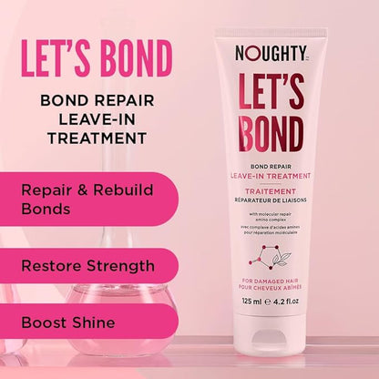 Noughty Let's Bond Builder Leave-In Treatment, Hydrating Formula for Healthier Strands, Intensive Repair for Chemically Treated, Colored and Damaged Hair, Strengthening Mask for Instant Shine, 125ml