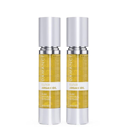 Elixir Argan Oil, Heat Protectant Oil and Leave In Conditioner for Hair Repair, Heal Split Ends and Control Frizz, No Oily Residue (1.7 oz Pack of 2)