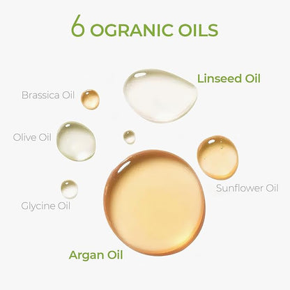 TYMO Argan Hair Oil Spray - Hydrating Veganic Natural 6 Blend Oil for Frizzy & Dry Hair, Organic Pure Formula, Daily Use for Hair, Smooth Damaged Ends, Olive Oil Infused, Add Shine