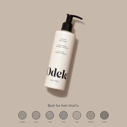 Vegan Leave-In Conditioner, for Deep Moisture, Detangling, Frizz Control, Weightless Shine, and All Hair Types + Textures, 8 fl oz