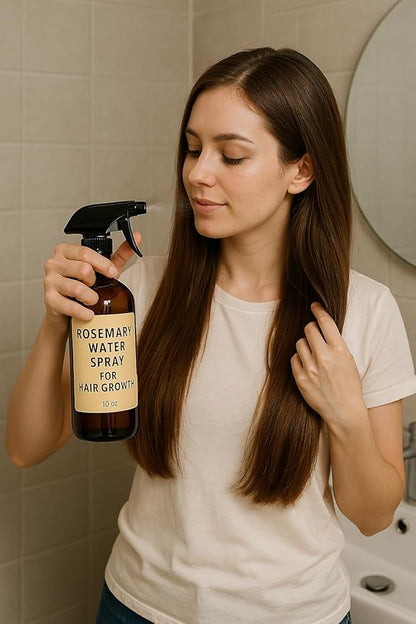 Rosemary Water Spray for Hair Growth, Rosemary Hair Growth Scalp Spray with Tea Tree Oil & Sea Salt Treatment for Hair Loss, Strengthens Hair, Promotes Hair, 16 fl. Oz