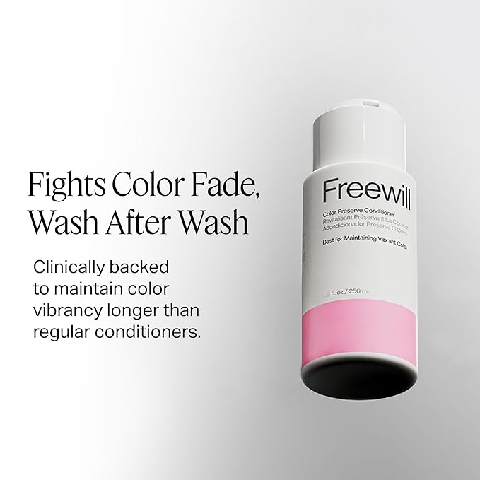 Freewill Color Preserve Conditioner, Rich, Moisturizing and Nourishing Conditioner for Color-Treated Hair, Fights Color Fade to Help Maintain Color Vibrancy, 8.5 oz