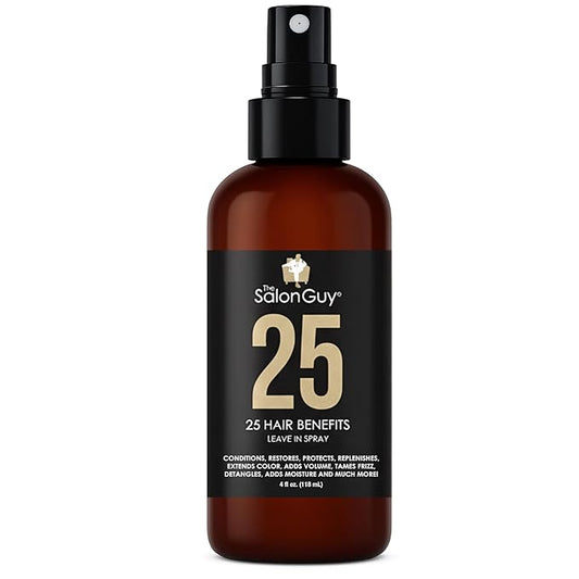 THESALONGUY 25 Spray Leave In Treatment Spray for Dry and Damaged Hair – Moisturizing, Heat Protectant, Anti-Frizz, Color-Safe Hair Treatment for Women and Men