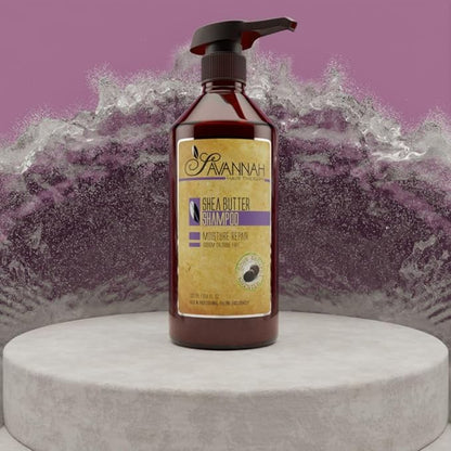 Shea Butter Shampoo – Transforms Dry, Frizzy Hair into Silky Smooth – Sulfate-Free, Nourishing Formula with Keratin & Vitamins – 500ml (16.9 oz)