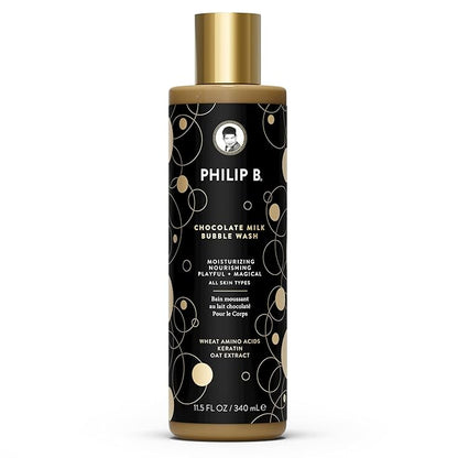 PHILIP B Chocolate Milk Bubble Wash 11.5 Fl Oz (340mL) - Moisturizing & Nourishing, Formulated With Wheat Amino Acids, Keratin & Oat Extract, for All Skin Types