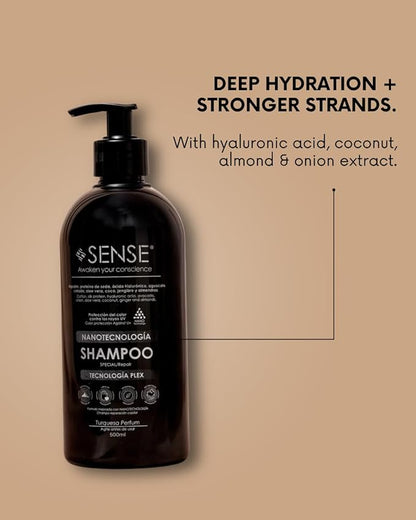 Nanotech Plex Repair Shampoo – Bond Restoration with Hyaluronic Acid, Coconut, Ginger & Q10 – Sulfate-Free, Vegan, Color-Safe – 500 ml