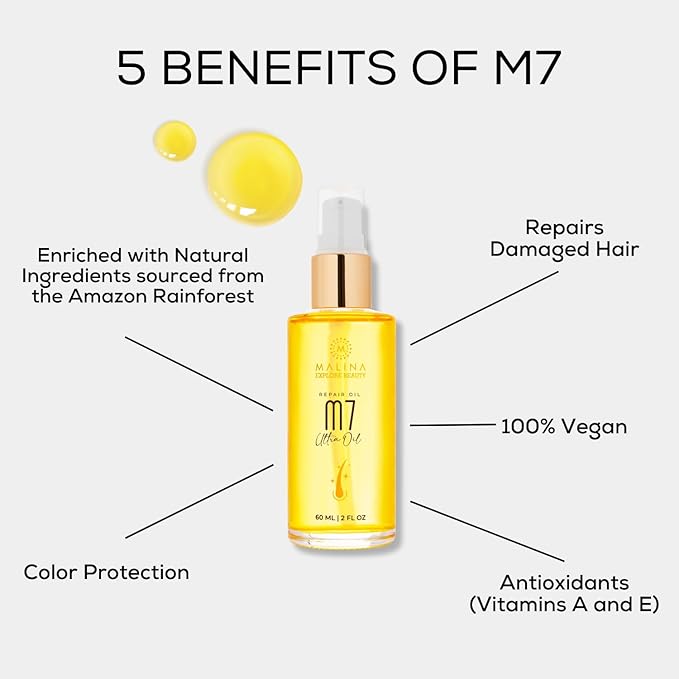 Malina Restoring Hair & Scalp Oil I Made in Brazil I Full XL size 2 Fl Oz