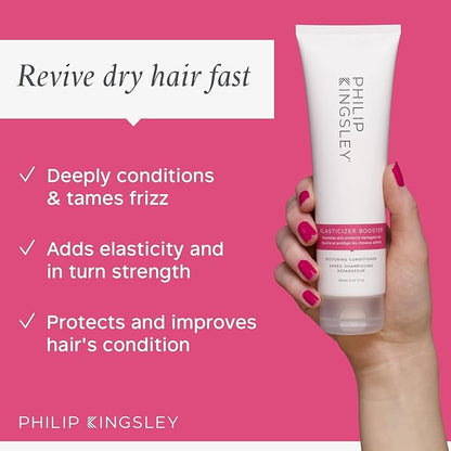 PHILIP KINGSLEY | Elasticized Booster Restoring Conditioner | Deep-Conditioning Hair Treatment for All Hair Types | Reduces Breakage and Frizz, Adds Shine, Bounce and Style | 5.74oz