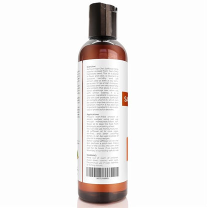 velona Safflower Oil 4 fl oz | 100% Pure and Natural Carrier Oil | Refined, Expeller Pressed | Cooking, Skin, Hair, Body & Face Moisturizing | Use Today - Enjoy Results