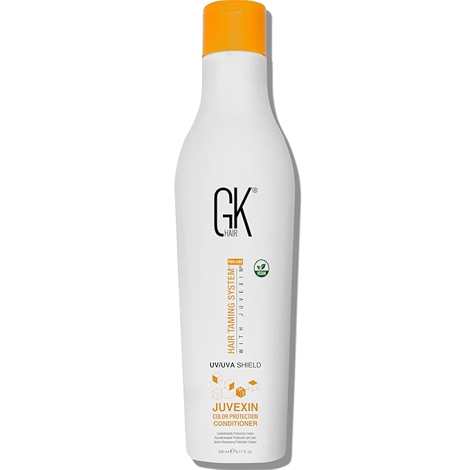 GK Hair Shield Conditioner 8.11 Fl Oz – UV Protection for Color Hair, Aloe Vera & Argan Infused, Sulfate and Paraben Free, Repairs Damage, Boosts Shine, Hydrating & Vegan