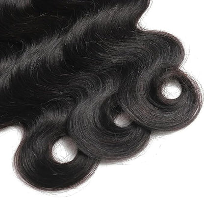 Body Wave Bundles Human Hair Silky Soft Natural Black Human Hair Bundles Soft And Healthy 14 14 14 Inch Double Weft Unprocessed Brazilian Remy Hair Extensions Deals