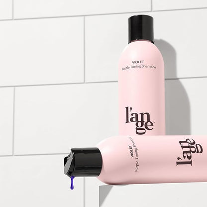 L'ANGE HAIR Violet Purple Toning Shampoo | Restores Hair Color | Tone Correcting Shampoo | Removes Yellow, Orange and Brassy Tone | UV Protection Shampoos | All Hair Types