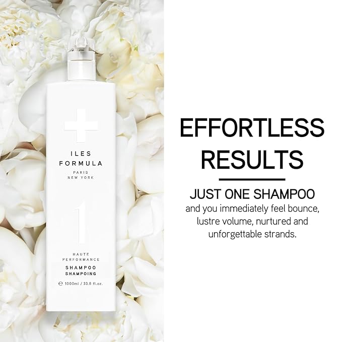 ILES FORMULA Shampoo - Sulfate, Paraben & Silicone Free - Deep Cleanse, Volumize, Detangle + Stops Breakage, Color & Extension Safe, with Macroloba Oil, Silk & Root Juices, 34 Fl Oz (1L)
