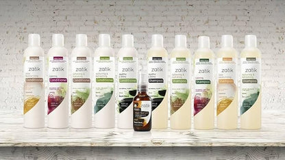 Zatik Naturals - Nurturing and Refreshing Shampoo + Conditioner Set, with Neem & Bay Leaf for Dry, Fine, Delicate Hair - Biodegradable, pH Balanced, Sulfates & Phthalates Free, 2x10.8oz (One of Each)