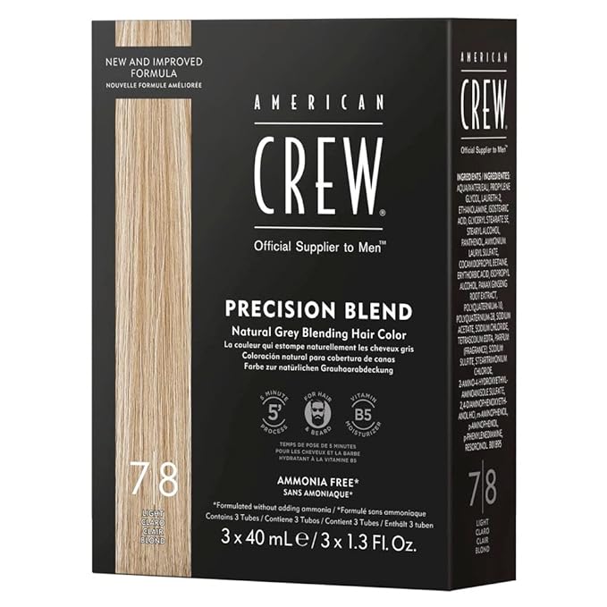 American Crew Men's Temporary Hair Color, Temporary Hair Dye, Natural Gray Coverage, Light, 1.35 Fl Oz