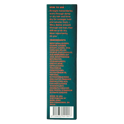 Barb Styling Cream for Women and Men - Soft Hold Hair Styling Cream for Frizz Control and Curl Definition - Lightweight, Natural Finish - Original Scent - 3 fl oz