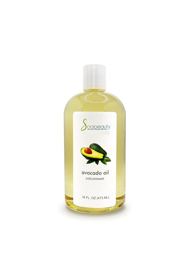 Soapeauty Avocado Oil for Skin & Hair - Cold Pressed - 100% Pure & Natural - Carrier Oil for Essential Oils - Massage Oil - 16 fl oz