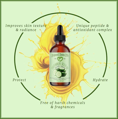 Natural Born Oils Cucumber Seed Oil, 1 Gallon, Organic, Cold-Pressed, Nutrient-Rich, Deep Skin Care, Hair Revitalization
