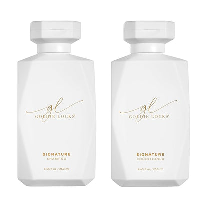 Goldie Locks Shampoo and Conditioner Set – Ultra Hydrating Hair Care Duo with Biotin, Marula Oil and Rose Water – Sulfate and Paraben-Free – 8.45 Oz Each (Packaging May Vary)