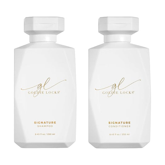 Goldie Locks Shampoo and Conditioner Set – Ultra Hydrating Hair Care Duo with Biotin, Marula Oil and Rose Water – Sulfate and Paraben-Free – 8.45 Oz Each (Packaging May Vary)