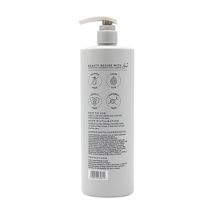 | Indulge Collection Truffle Shampoo, Infused with Black Truffle Extract, Deep Clarifying Cleansing Shampoo, Gently Removes Buildup on Hair and Scalp, Paraben Free, Sulfate Free, 33.8 Fl Oz