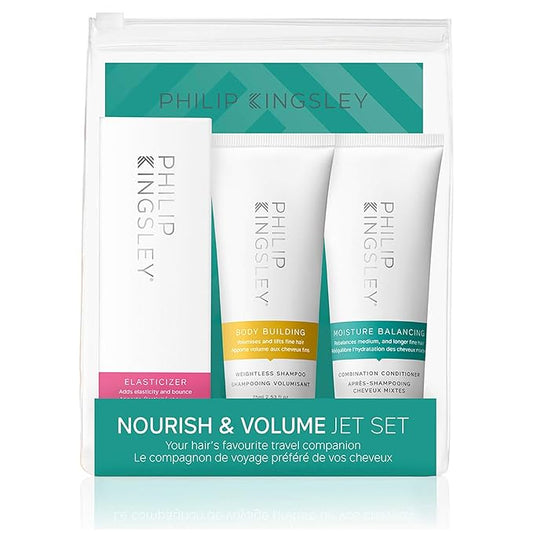 Philip Kingsley Haircare Travel Set: Volumizing Shampoo, Conditioner, and Deep-Conditioning Mask for Fine, Limp Hair - Adds Body and Shine