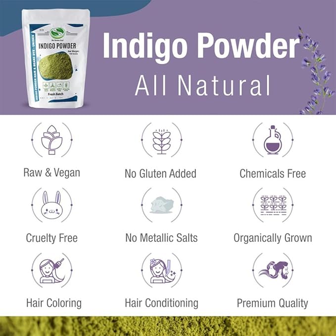 400 Grams INDIGO POWDER For Hair Dye/Color - The Henna Guys