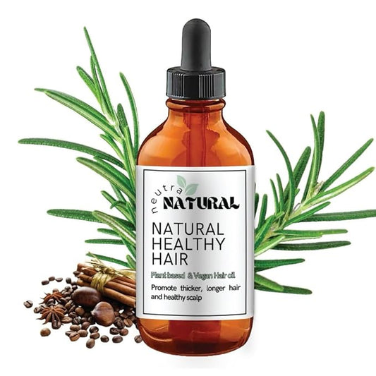 2Oz Plant Based Natural Ingredients hair Oil - TikTok Rosemary Oil for Hair oil with Coffee, Castor and Tea Tree Extract Hair Oli.