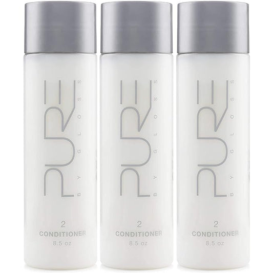 Pure By Gloss Conditioner – Fresh Lemon Scent – for All Hair Types – Cruelty Free and Paraben Free – Luxurious Moisturizing, Softening & Detangling Formula – for Men and Women – 8.5oz Each – 3 Pack