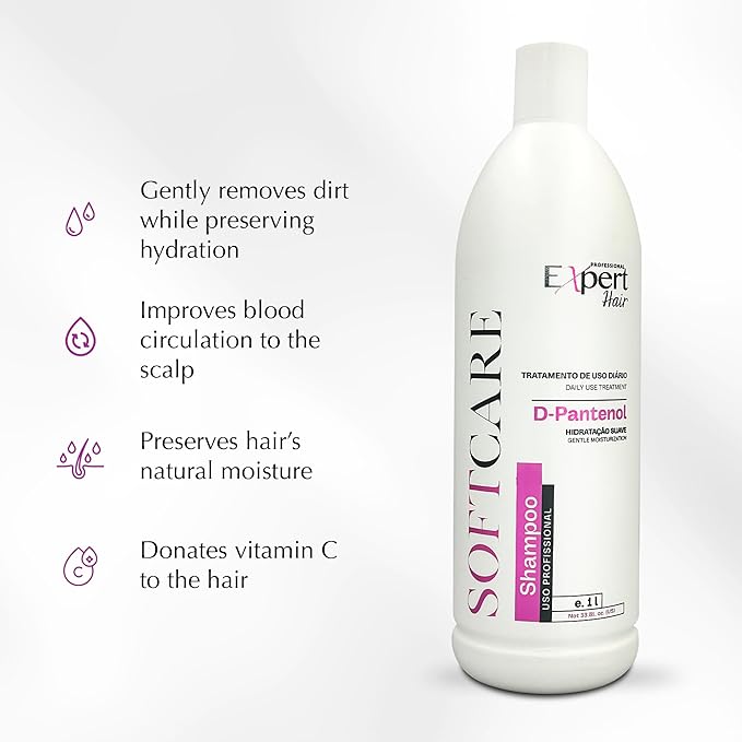 Expert Hair Soft Care Biotin Shampoo and Conditioner - Daily Routine Shampoo For Scalp Health, CLINICALLY TESTED Proven Results Products For Women & Men, Natural Routine, Color Safe 2x 33.81 fl.oz