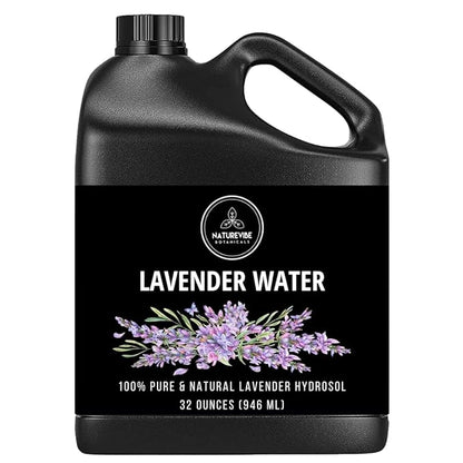 Naturevibe Botanicals Lavender Water 32 Ounces | 100% Pure and Natural | Great for Skin Care and Hair Care